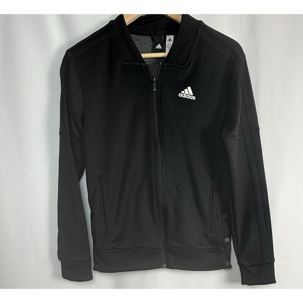 Adidas Unisex‎ Mens Womens Track Jacket Black Small Preowned Polyester Cotton